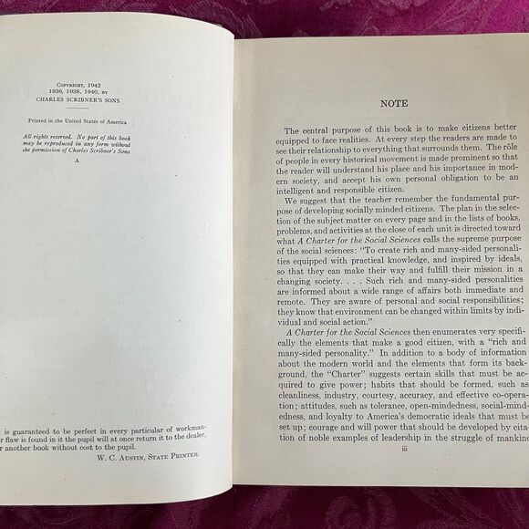 1942 Vintage Book: America’s Progress in Civilization by Freeland and Adams - Picture 4 of 12